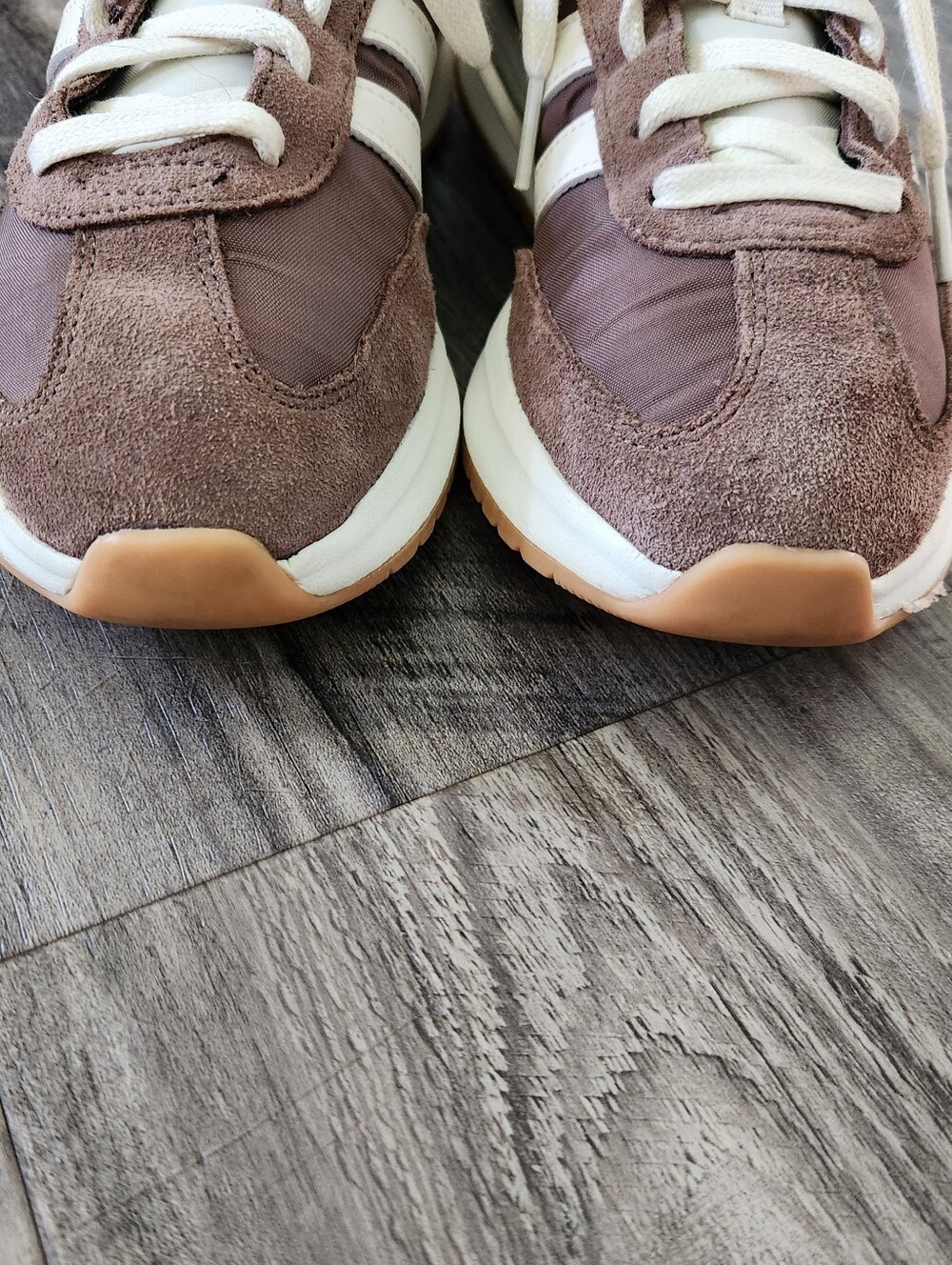 Adidas Run 70s 2.0 Earth Strata Cream Trim Brown Suede Runner Sneakers - Picture 5 of 9